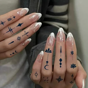 tatouage temporaire étoile minimaliste Y2K waterproof 12-14 jours doigt poignet oreille