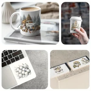 autocollant flocon étoile fenêtre mur neige Noël ambiance lumineuse maison