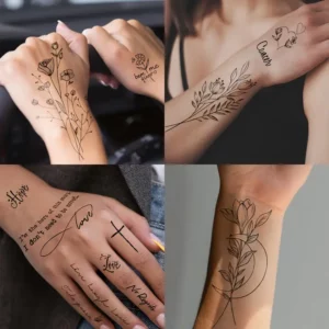 tatouage temporaire figurine visage cœur note waterproof look créatif original