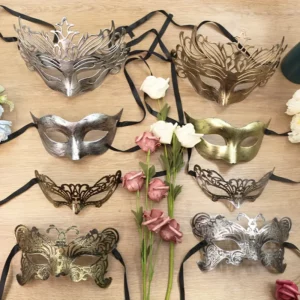 masque demi-visage blanc chic club fête vip accessoires party