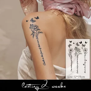 tatouage temporaire messages anglais design moderne waterproof longue durée original