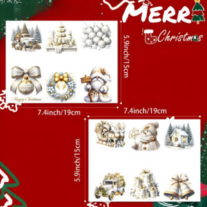 autocollant blanc bouteille DIY déco Noël cadeau panier personnalisé femme