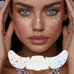 sticker temporaire pois taches laser lumineux autocollant waterproof fête bal maquillage