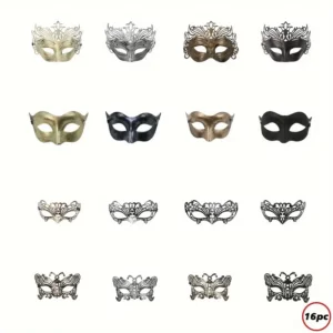 masque demi-visage fête nouvel an anniversaire club accessoire polyvalent réseaux