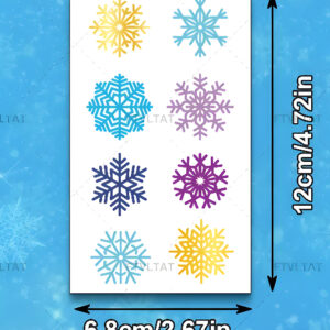 tatouage temporaire flocons surprise coffret Noël multicolore cadeau original DIY fête