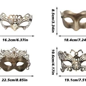 masque demi-visage doré brillant glamour club champagne nouvel an soirée