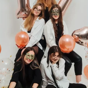 masque demi-visage pack mix styles fête club party look vintage