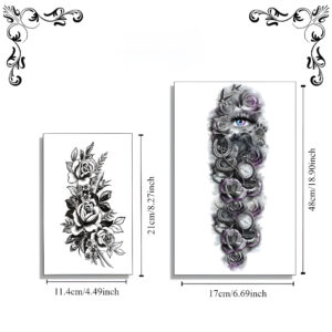 tatouage temporaire manchette papillons roses élégantes bras complet événement waterproof