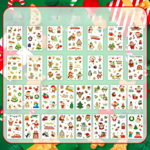 tatouages temporaires noël motifs magiques phosphorescents déco fête animation cadeau