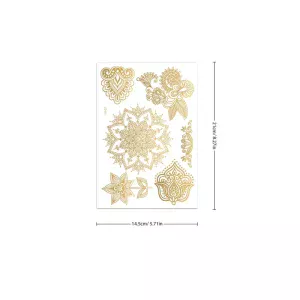 tatouage temporaire doré composition florale waterproof cérémonie soirée accessoire corps