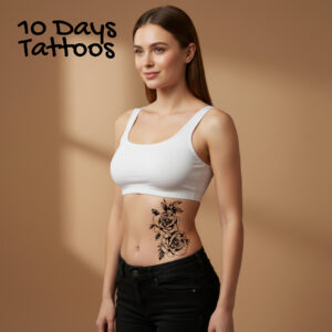 Élégance Florale – Tatouages semi-permanents 7-14 jours