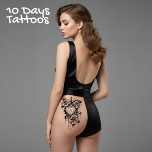 Tatouages semi-permanents Instant Romantique pour couples, 7-14 jours.