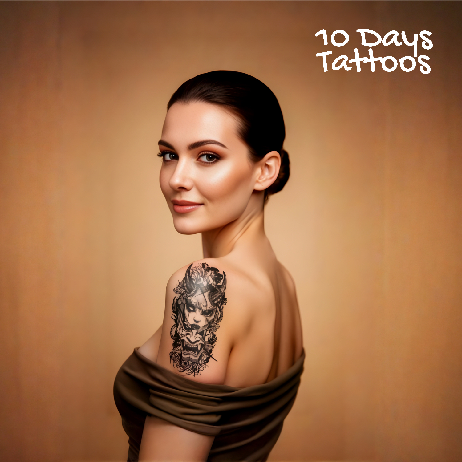 Tatouage temporaire Tengu Fury Le Dmon Floral - 1) Dragon 2) Irezumi 3) Masque et fleurs - Style irezumi waterproof 14 jours