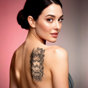 Detail tatouage Tengu Fury Le Dmon Floral - Il n'y a rien à ajouter à cette image d - Style japonais authentique