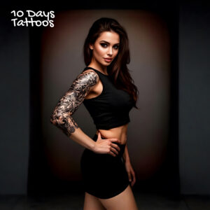 Tatouage temporaire Dragon Sleeve LAscension ternelle - 1) Le sujet principal de ce tatouage est un drago - Style irezumi waterproof 14 jours